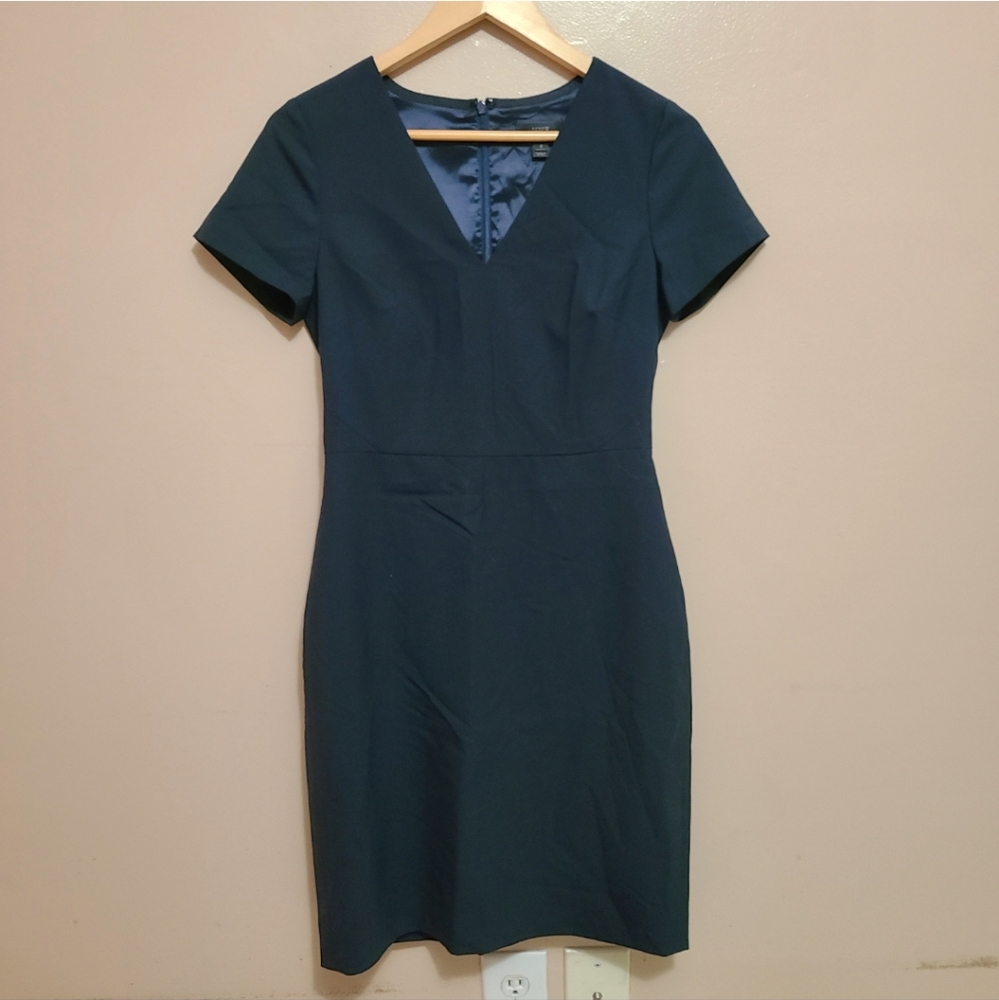 J. Crew Navy Charlotte Fitted Dress